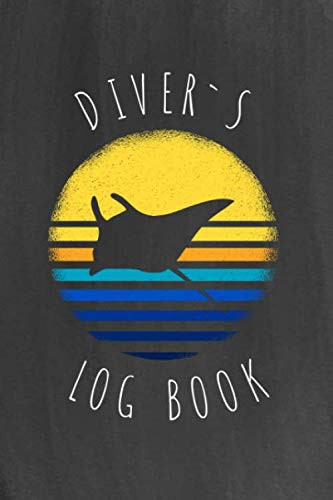 Diver`s Log Book: Divelog for 100 Dives - Scuba Diving Logbook - 6x9 Dimension - Manta Ray Soft Cover Design (German Edition)