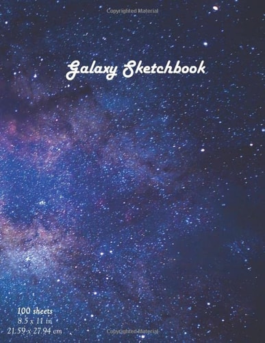 Independently Published Space Galaxy Themed Sketchbook: 100 Sheets, 8.5x11 Inches, Perfect for Kids, Beginners, and Artists