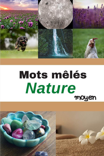 Mots mêlés Nature moyen Mots mêlés adultes niveau facile - fruits plantes poissons arbres science espace météo