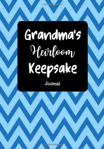 Grandma's Heirloom Heepsake Journal Recipe Keepsake Book; Create Your Own Recipe Book, Empty Blank Lined Journal for Sharing Your Favorite Family Recipes, Personalized Gift, Custom CookBook