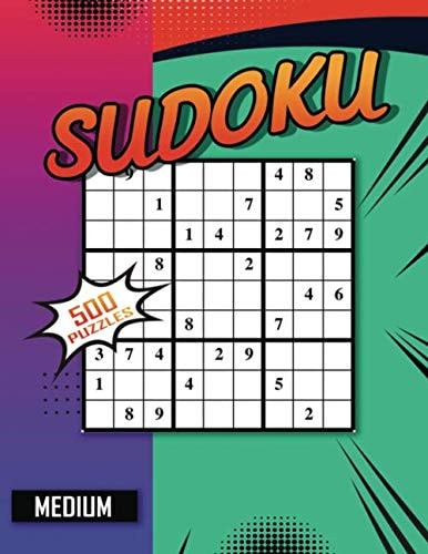 Sudoku Medium 500 Puzzles 9x9 Sudoku Relax and Solve with Answers for Adults