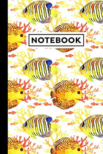 Notebook: Tropical Fishes Notebook | Tropical Fishes Themed Gift For Fish Lovers And Aquarium Lovers | Tropical Fishes Journal | 6" x 9" | 120 Blank Lined Pages With Tropical Fishes Themed Borders