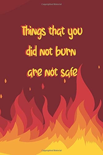 Things That You Did Not Burn Are Not Safe Write It Release It, Then Destroy and Burn It After Writing. Book for Teenagers Releasing Negative Energy