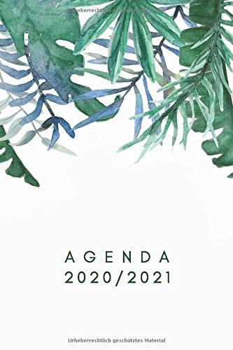 Agenda - 2020/2021 (Pflanzen Wasserfarbe): Schulplaner für die Oberstufe, das Gymnasium und das Studium mit Monats -und Wochenansicht sowie viel Platz ... Wochenkalender, Organizer) (German Edition)