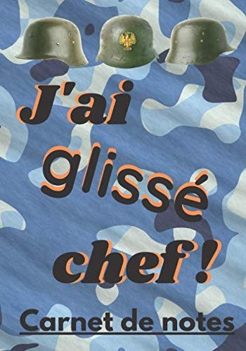 J'ai Glissé Chef Carnet de Notes à Remplir | Journal | 17,7 X 25,4 Cm, 120 Pages | Broché | Idée Cadeau Originale