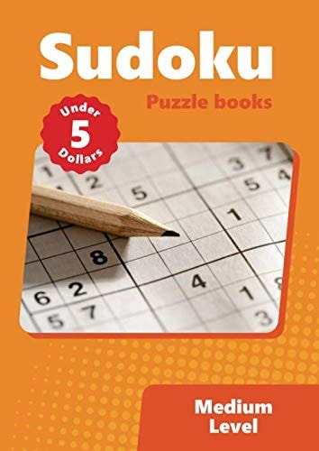 Sudoku puzzle books under 5 dollars: 300 puzzles medium level for adults