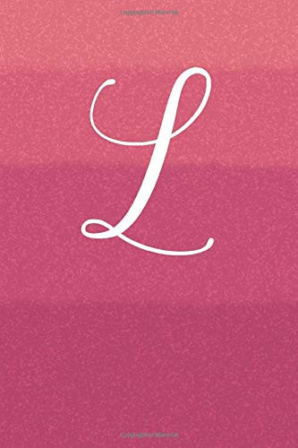 L: Monogram Initial L Lined Notebook with Cute Modern Artistic Cover Note Book Journal for Girls & Women