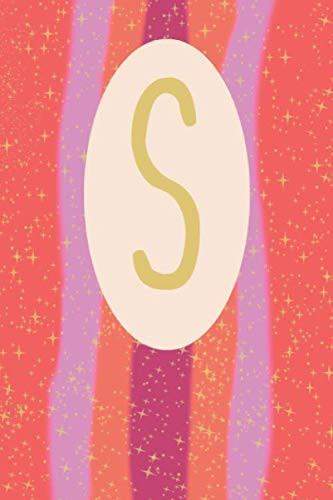 S: Monogram Initial S Lined Notebook with Cute Artistic Stars Cover Note Book Journal for Girls & Women