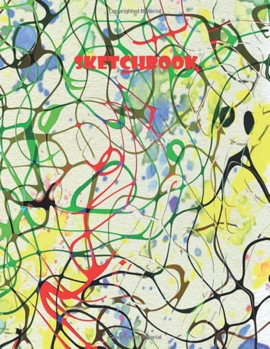 SketchBook for Scribble Colored Sketch Book Notebook for Sketching Or Scribble, Best for Watercolor and Colored Pencils,120 Pages, 8. 5x11 Interior High-Quality White Paper. (Cover Vol. 6)