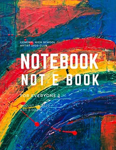 NOTEBOOK NOT E BOOK: Lined Notebook Journal - Abstract art on the wall - 100 Pages - Large (8.5 x 11 inches)