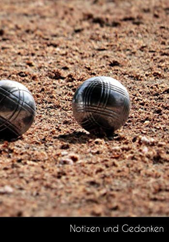 Notizen und Gedanken: Boule Boccia Notizbuch | Tagebuch DIN A5, kariert. Nachhaltig & klimaneutral. (German Edition)