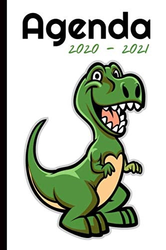 Agenda 2020 - 2021: Agenda semainier, Format A5 | Pour les étudiants, professionnels et particuliers | Calendrier, liste de contacts, ... | 140 pages ... | Thème Dinosaure, T-Rex | (French Edition)