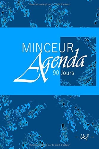 AGENDA MINCEUR - JOURNAL de RÉGIME - 90 Jours - Couleur Bleu Charme Cahier Suivi Régime Pour Femme