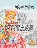 VINTAGE BIRTHDAY Coloring Book for Adults - Grayscale Coloring Books for Adults