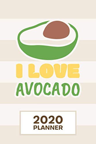 2020 PLANNER Weekly and Monthly: Vegetarian Organizer - Jan-Dec 160 Pages A5 6x9 - Vegan Diary Raw Food Journal Notebook Veganism Calendar - Avocado Gift for Men & Women