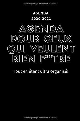 Agenda 2020 2021: Agenda Scolaire 2020 2021 Collège Lycée Etudiant | Agenda semaine sur double page | double Emploi du temps | Calendrier | ... | agenda avec message humour (French Edition)