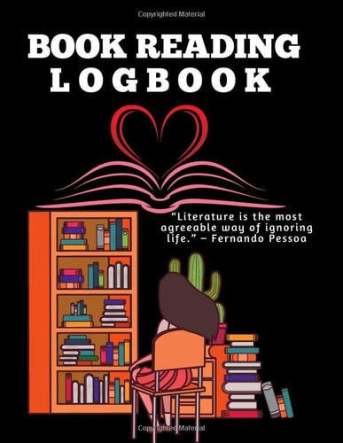 Book Reading Logbook: A record keeping book for the readers. Aesthetic interior with Reading Logbook, Book Review Writing and Book wishlist maker. 8.5x11 Inches. Readers tracking logs.