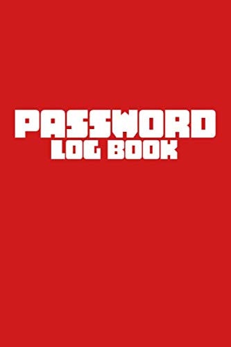 Password Book Organizer 6"x9" Password Notebook with an amazing red cover: 6"x9" 107 pages