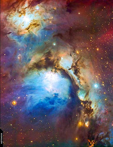 Notebook: Lined Journal Diary Composition Book For Writing - Nebula Galaxy Stars Space Theme For Women, Girls, Kids, Students, Teachers, Adults. 120 Pages, College Ruled, 8.5 x 11