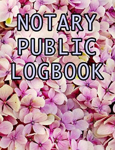 Notary Public Logbook: One Per Page Record Entry 120 Form Page Notebook (Flower Cover Design)