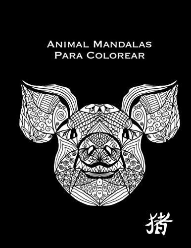 Animal Mandalas Para Colorear: 50 animales alegres con divertido y relajante Feliz diseño (Spanish Edition)