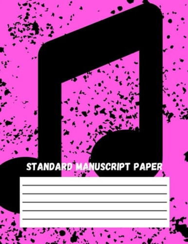 Standard Manuscript Paper: Blank Piano Sheet Music Notebook Music Staff Paper Notebook For Kids 8.5"x 11"Large Staff 6 Staves Per Page Fantastic Gift For Children and A Little Musicians (V.4)