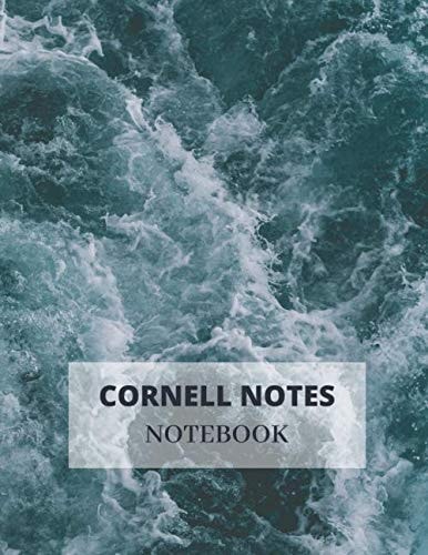 Cornell Notes Notebook: Rough Sea Elegant Cornell Note Paper Notes Taking Journal for School Students College Ruled Lined Large Notebook, 8.5 x 11 in