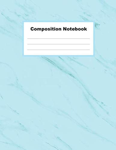 Composition Notebook Pastel Blue Marble , 8. 5 X 11, College Ruled, 120 Pages: Blue Sky Marble, for Girls and Boys Teens Women School Home Writing Notes Journal, Office and School Essentials