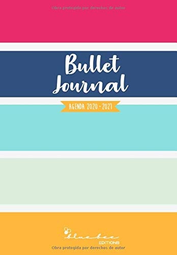 Agenda Escolar Estilo Bullet Journal - Color Palette Septiembre 2020 a Agosto 2021