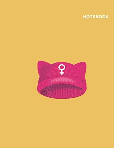 Notebook: Cat themed notebook, With Lined Pages, 110 Pages, 8.5 x 11 inches, 2nd Annual Sister March Pink Cat Ears Hat Feminist Notebook.