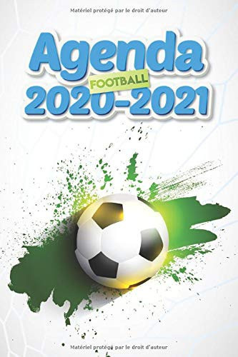 Agenda 2020-2021 football : planificateur hebdomadaire avec 1 semaine sur 2 pages | Agenda scolaire semainier | cadeau pour l'école, collège, lycée etc. (French Edition)