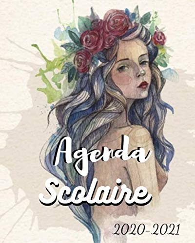 Agenda Scolaire 2020-2021: Organisateur, un planificateur Semainier Mensuel pour Ecole, Collège, Lycée pour l'année scolaire cahier de texte planner thème fille (French Edition)