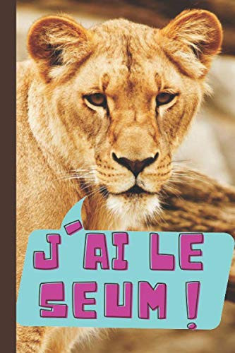J'ai le Seum ! Carnet Ligné Drôle Lion en Colère, Pas Content- Journal Personnel Rigolo- Carnet Citation Drôle de 100 Pages à Compléter Au Format de 6*9 Pouces- Cadeau Humoristique Lion, Passionnés Lion- Cadeau Pour Ceux Qui Ont le Seum !