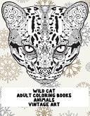 Adult Coloring Books Vintage Art - Animals - Wild Cat