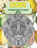 Coloring Books for Adults Animal Simple Level - Lions