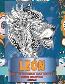 Libro de colorear para adultos - Animales - Bosque encantado - León