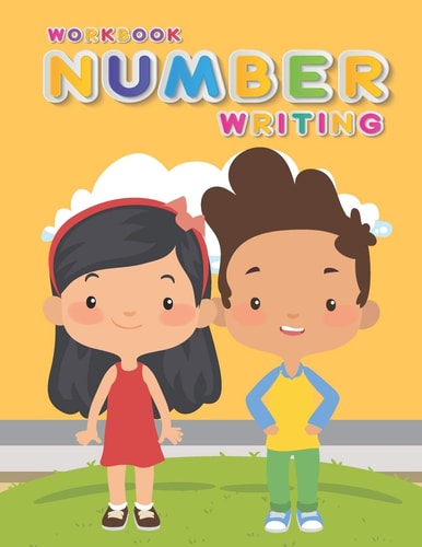 Number Writing Handwriting Practice Book For Kids Writing Page and Coloring Book: Numbers 1-10: For Preschool, Kindergarten, and Kids Ages 3+:8.5x11: 50 Pages: Cute Two Kids Cover