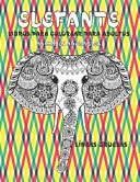 Libros para colorear para adultos - Líneas gruesas - Animales adorables - Elefante