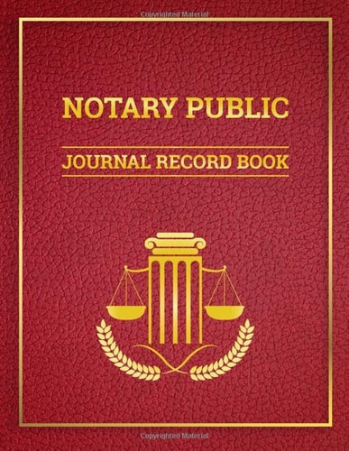 Notary Public: Journal Record Book Large Entries