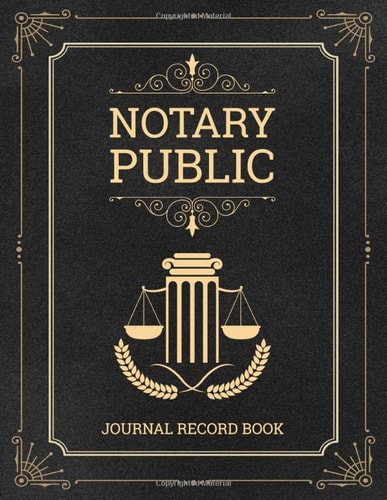 Notary Public: Large Entries Journal Record Book, to log a detailed recording of notarial acts and events