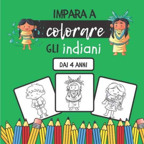 Impara a colorare gli indiani: Libro da colorare per bambini dai 4 anni | + 20 pagine da colorare uniche della cultura indiana per bambini | 46 pagine, 21,59 x 21,59 cm (Italian Edition)