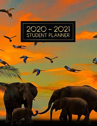 Student Planner Notepad: Assignment, Project, Study and Agenda for School, Home and Work | 2020-2021 Academic Weekly, Monthly & Yearly Planner (Large, 8.5 x 11) - Elephant Cover