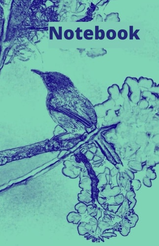 Notebook : Green & Bird 120 pages ruled journal notebook 8.5” x 11” in | College ruled notebooks
