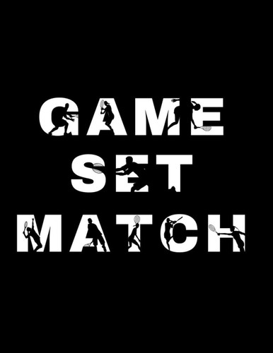 Tennis Composition Notebook: "Game. Set. Match." College Ruled Lined Pages Book (8.5x11)