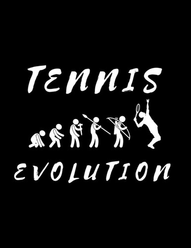 Tennis Composition Notebook: "Tennis Evolution" College Ruled Lined Pages Book (8.5x11)