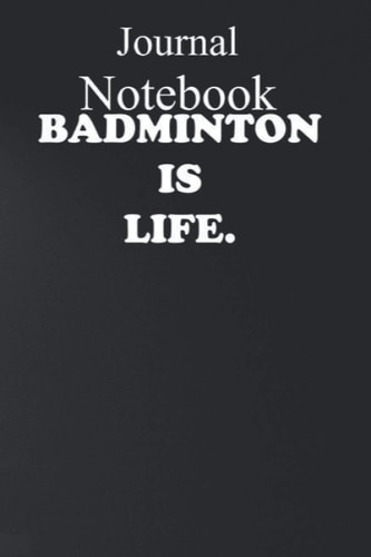 Journal Notebook, Composition Notebook: I Love Badminton Funny Retro Racket Sport Gift Size 6'' x 9'' with 100 College Ruled Pages for Notes, To Do Lists, Doodles, Soft Cover, Matte Finish