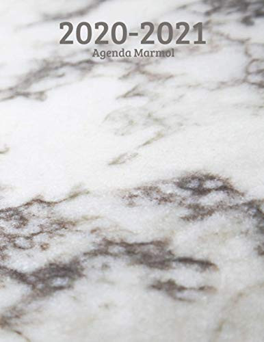 Agenda Marmol 2020 2021 Octubre 2020 a Diciembre 2021 | 15 Meses | Español | Agenda Semanal Organizador Planificador Mensual 2020 2021