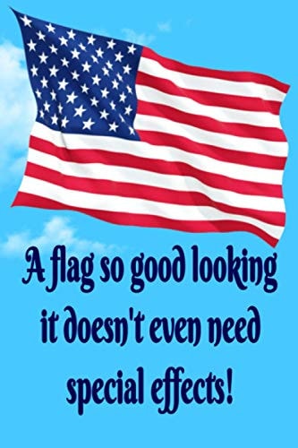 College Ruled Notebook with a Glossy USA Flag Cover
