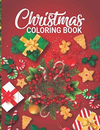Christmas Coloring Book: An Enchanting Christmas Coloring Book with 80 Beautiful Hand Drawn Christmas Designs