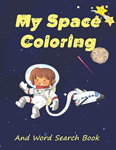 My Space Coloring and Word Search Book